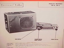 1948 Philco Auto Car Radio Service Manual Models Cr-4 6 Chevrolet Ford Chrysler