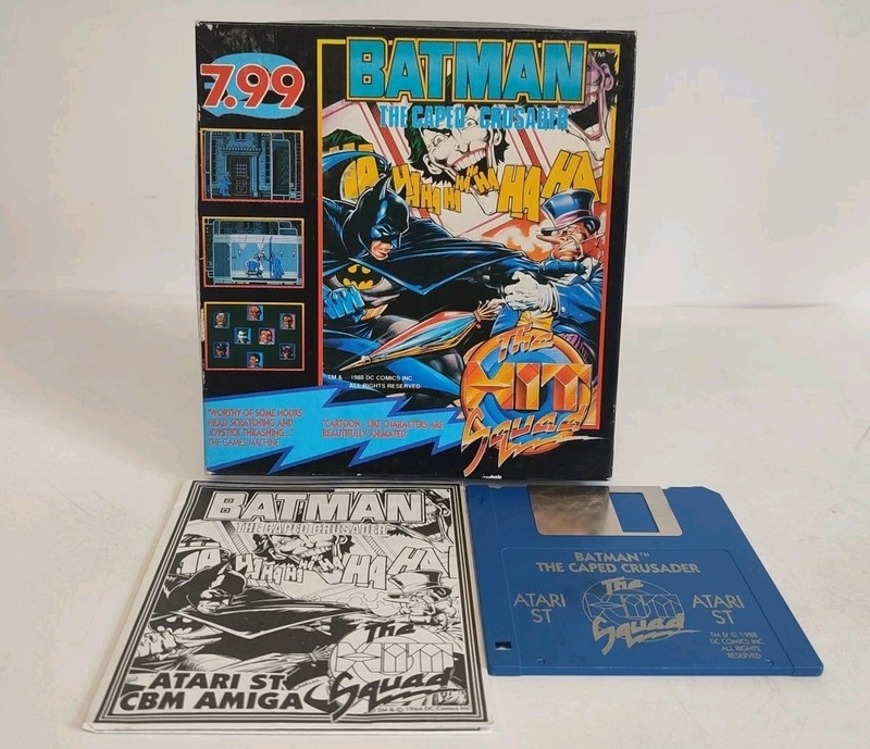 Vintage 1988 ATARI ST Game - BATMAN THE CAPED CRUSADER Hit Squad CIB