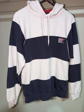 Vintage 90s Nautica Sailsports Hoodie Small Blue White Stripes N95 Sailing