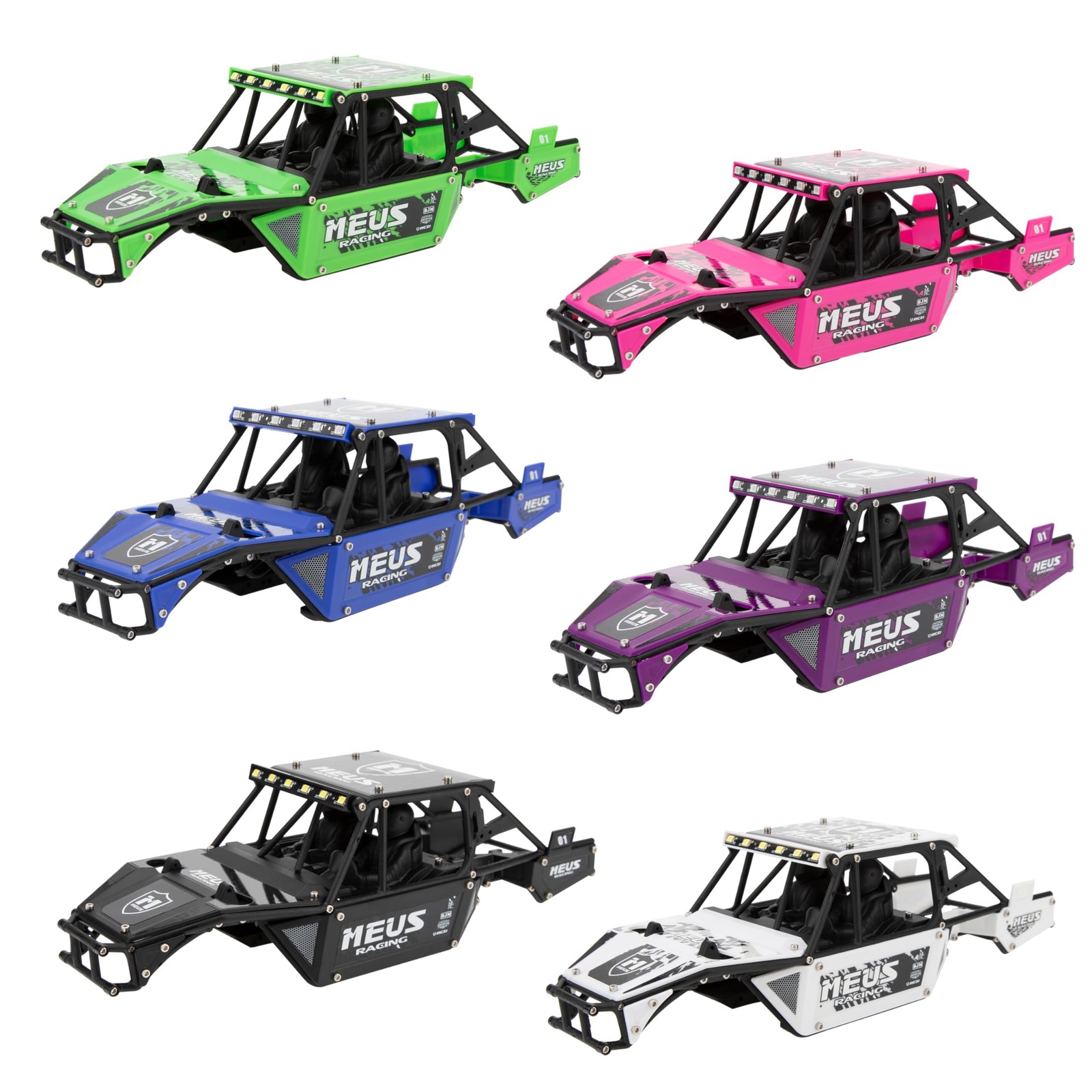 Mantis24 Body with Roll Cage for Axial 1/24 SCX24 RC Crawler (White)