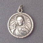 VTG Our Lady of Mt Carmel Sacred Heart Christ Sterling Silver Medal Catholic — photo 1