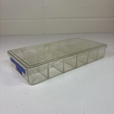 VTG Clear Plastic 8"x4"x1.5" Storage Tray for Quartz Radio Crystals/Sockets Used