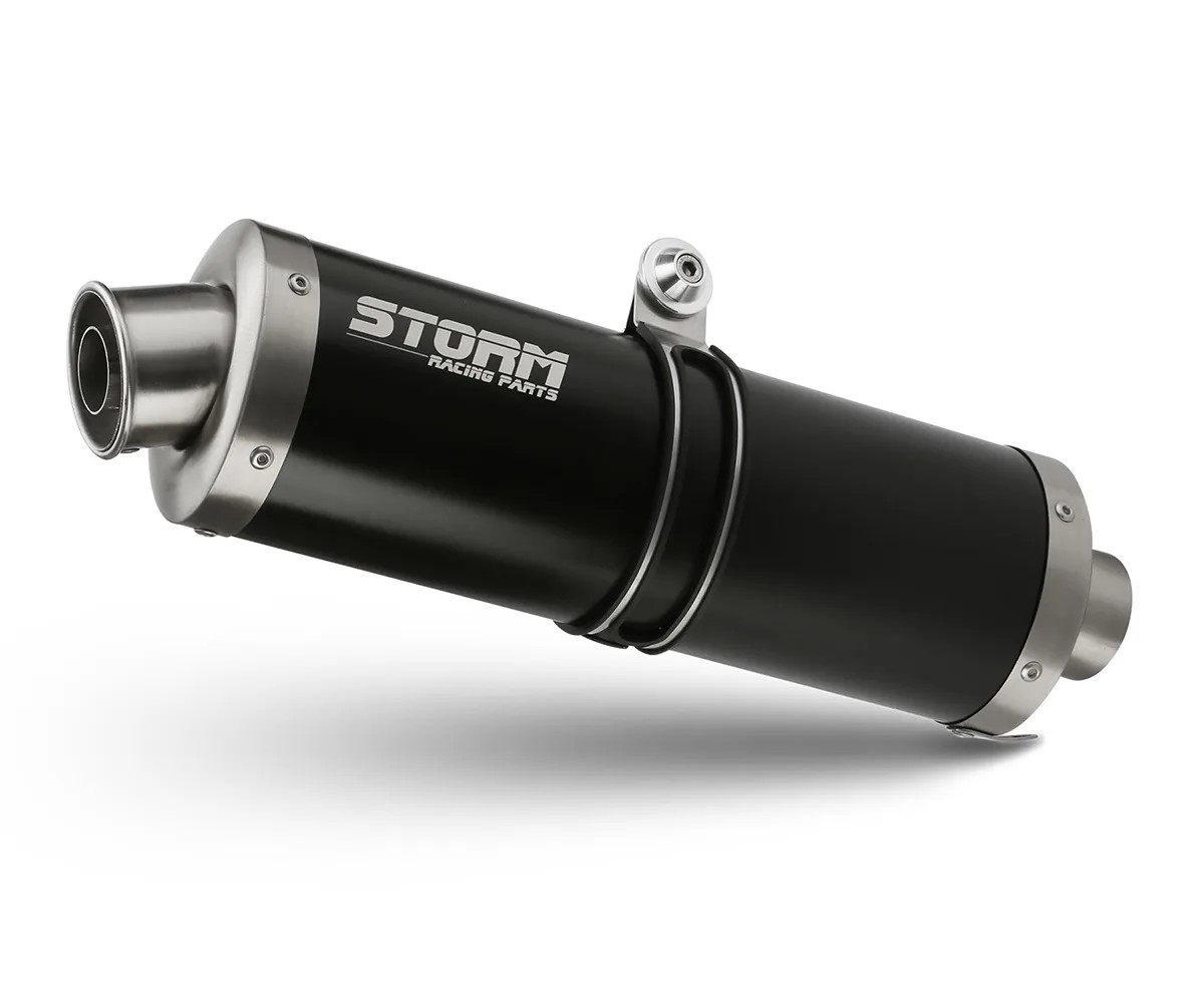Exhaust Storm by Mivv Muffler Oval Nero Steel for Yamaha Yzf 600 R6 2003 > 2005