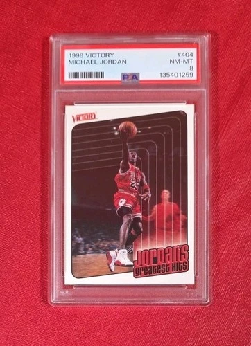 1999-00 Upper Deck Victory #404 Michael Jordan Chicago Bulls NBA Card PSA 8