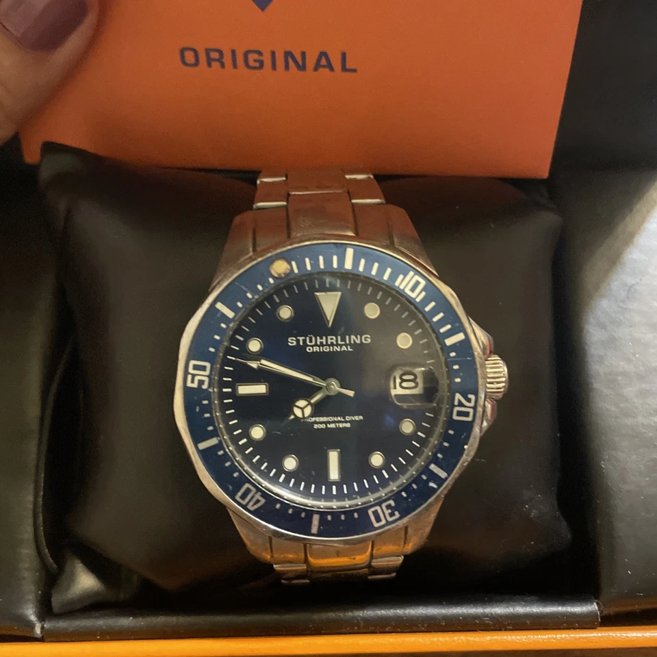 Stuhrling Original Men's Aquadiver Quartz Sport Watch - image 2 of 4