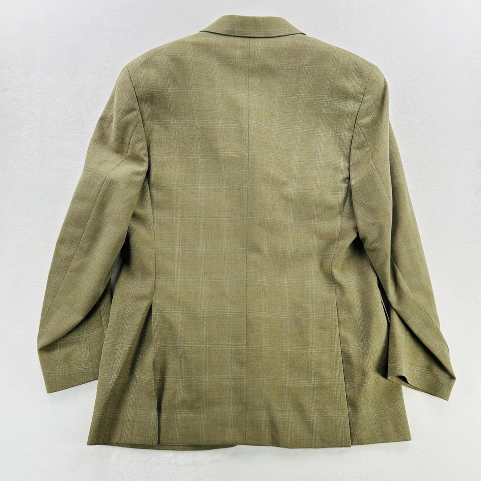 Blazer Barneys New York Para Hombres 54R Verde Lana Ventana Cuadros Abrigo Deportivo Italia Foto 2 de 4
