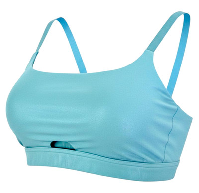 Offline By Aerie V Neck Real Me Recharge Sports Bra Least Support Size XL Blue