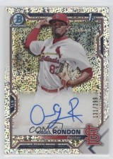 2021 Bowman Chrome Prospect Speckle Refractor 131/299 Angel Rondon Auto 00v4