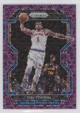 2021-22 Panini Prizm Fast Break Purple Prizm 69/75 Obi Toppin #141 7n6
