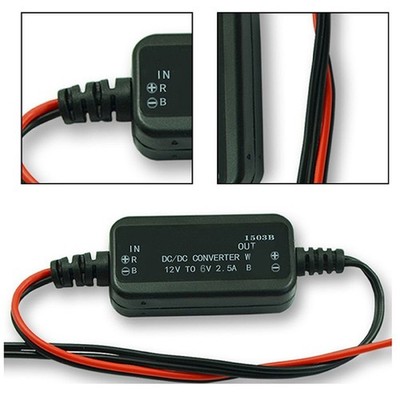 DC Voltage Reducer 12V to 6V Converter 2.5A Regulator for Car Vehicles