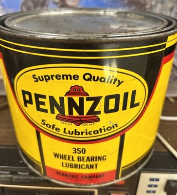5lb Pennzoil wheel bearing 350 grease tin Short Version Oil Company Gas Empty