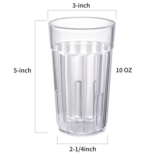 10 oz Small Drinking GlassesBPA Free CupsUnbreakable Plastic TumblersSet o - Picture 6 of 6
