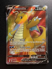 Pokémon TCG Dragonite v Full Art Holo Ultra Rare Card Evolving Skies 191/203 MP