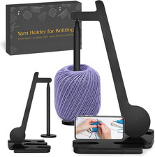 Yarn Holder for Crocheting - Wooden Magnetic Yarn Holder Spinner for Knitting -