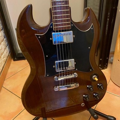 Fresher FG301 Japan 70s Double-Cut Style Electric Guitar Brown