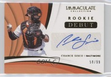 2018 Panini Immaculate Rookie Debut Signatures 58/99 Chance Sisco Auto 18vd