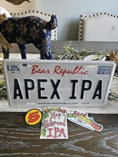 Bear Republic Brewing APEX IPA Ale CA license Plate Craft Beer Man Cave & Decals