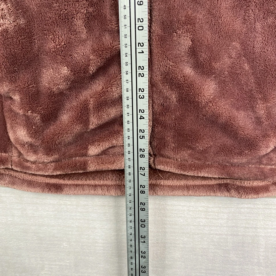 32 Degrees Heat Jacket Womens 2X Dusty Plum Plush Heavy Faux Fur Fleece Full Zip - Image 4 of 4