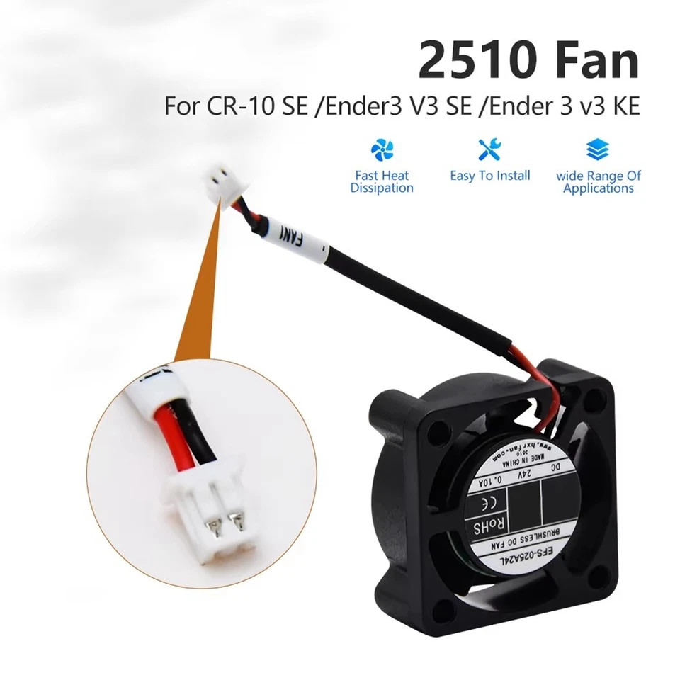 Bearing 2510 Fan Fan for 3 V3 SE/-10 SE 3D Printer Hotend2996 - Image 3 of 4