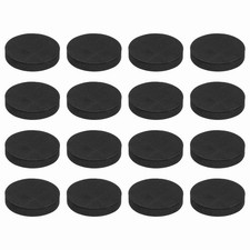 16 Pcs Single Sided Speaker Isolation Feet Pads, 50mmx10mm Foam Base Pad, Black