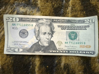 #ad Binary Fancy Serial Number 77116655 $20 dollar bill 2017 $95.00