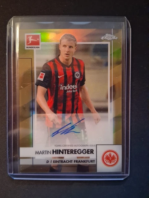 Martin Hinteregger Auto Gold /60 Topps Chrome Bundesliga 2020/21  Frankfurt