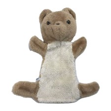 Vintage 80s Eden Teddy Bear Cream Brown Stuffed Plush Toy Puppet 16