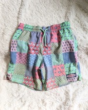 Vineyard Vines Martha's Vineyard Pastel Preppy Patchwork Print Boys Swim Trunks