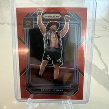 2023 Panini Prizm WWE - Brock Lesnar #151 Ruby Wave Prizm