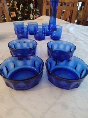 4 Dessertschalen Luminarc Kobaltblau 11cm Durchmesser 5cm H Blauglassammlung 