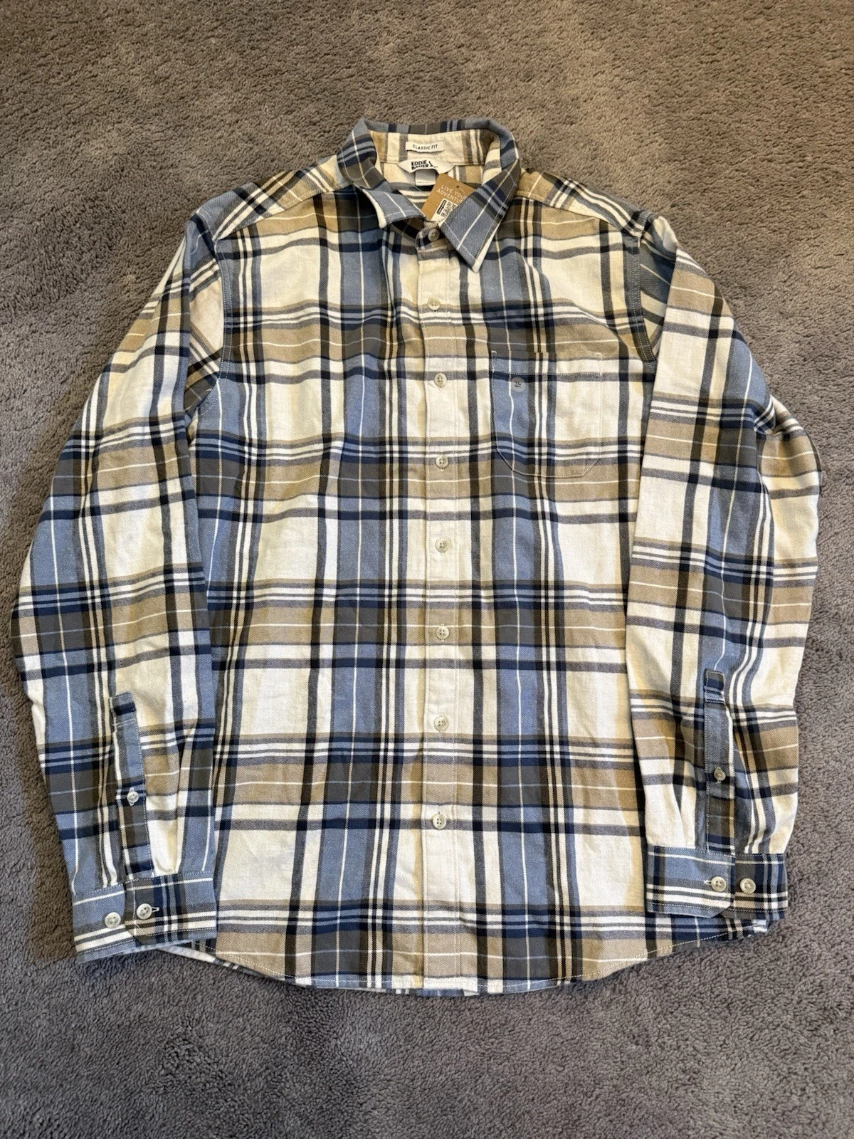 Eddie Bauer Mens TL Eddie's Favorite Flannel Shirt Classic Fit Plaid Long Sleeve
Opens in a new wind