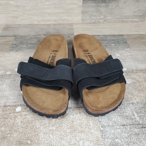 Birkenstock Oita Slide Sandals Womens Sz 5 Narrow Black Suede Slip On Open Toe - 第 2/10 張圖片