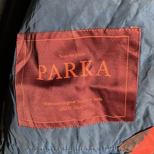 Cappotto Parka Scotch & Soda Uomo Taglia XL Rosso Nero Stampa All Over Full Zip - Foto 16 di 16