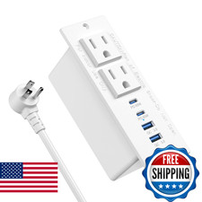 Conference Recessed Power Strip USB C Fast Charging,Furniture Recessed Outlet,Ta