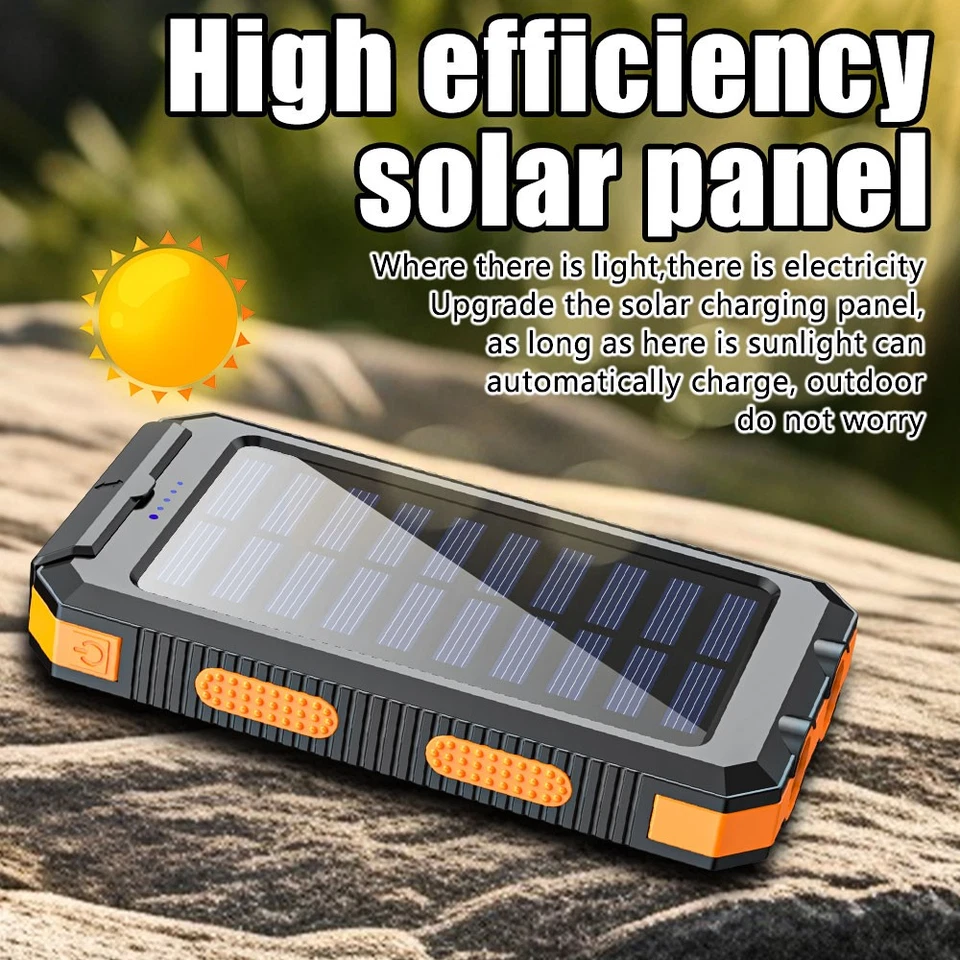 Зарядное устройство портативное 2025 Super 50000000 мАч 4 выхода банк солнечной энергии для сотового телефона - Изображение 4 из 4