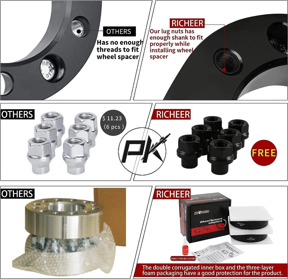 1.5" 6x5.5 Wheel Spacers Hubcentric for Toyota Tacoma 4Runner FJ Cruiser Lexus - Image 4 of 4