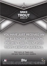 2020 Topps Heritage Sticker Collection Preview -You Pick- *Buy More, Save More*