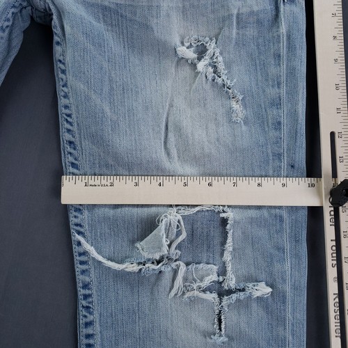 Big Star Jeans Mens 33R Blue Pioneer Bootcut Buckle Cowboy Workwear Distressed - Picture 21 of 23