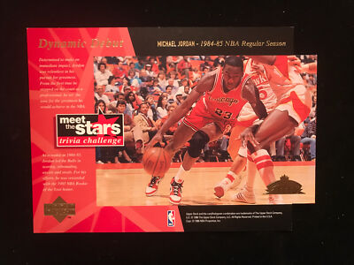 Michael Jordan dynamic debut 84/85 (5x7) die cut ud card | eBay