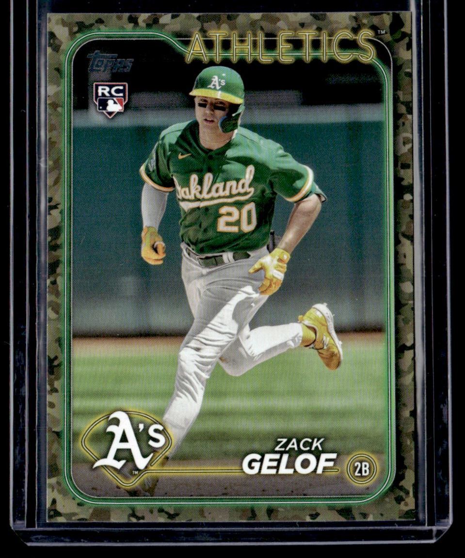 2024 Topps Memorial Day Camo Zack Gelof RC 23/25 Oakland Athletics #166