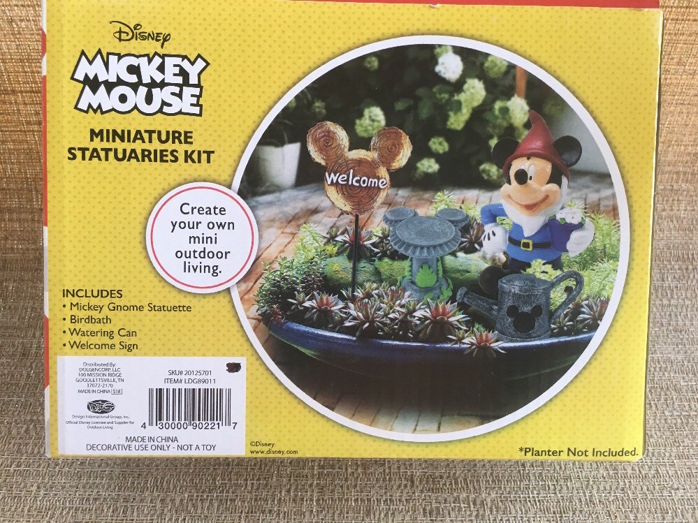 Mickey Mouse Disney Miniature Garden Statuaries Kit New In Box eBay