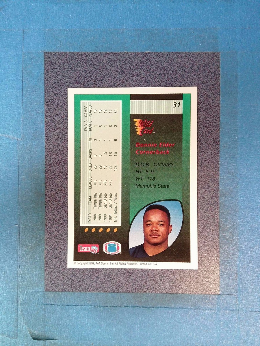 JY27) 1992 Wild Card DONNIE ELDER #31 100 Stripe San Diego | eBay