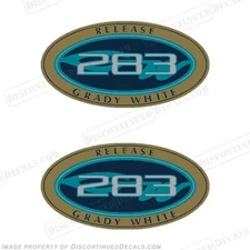 Fits Grady White Release 283 Logo Decals (Set of 2)