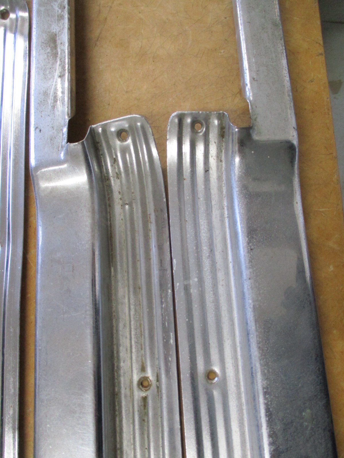 HOLDEN HK HT HG CHROME SET SCUFF PLATES CARPET DOOR SILL COVERS PLATES