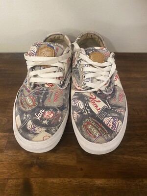 VANS Chima Pro Script Logo Leather Trim Canvas Shoes Men s Sz 10     A36