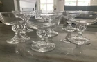 Vintage Signed Steuben Crystal Teardrop Dessert Compotes  #7787
