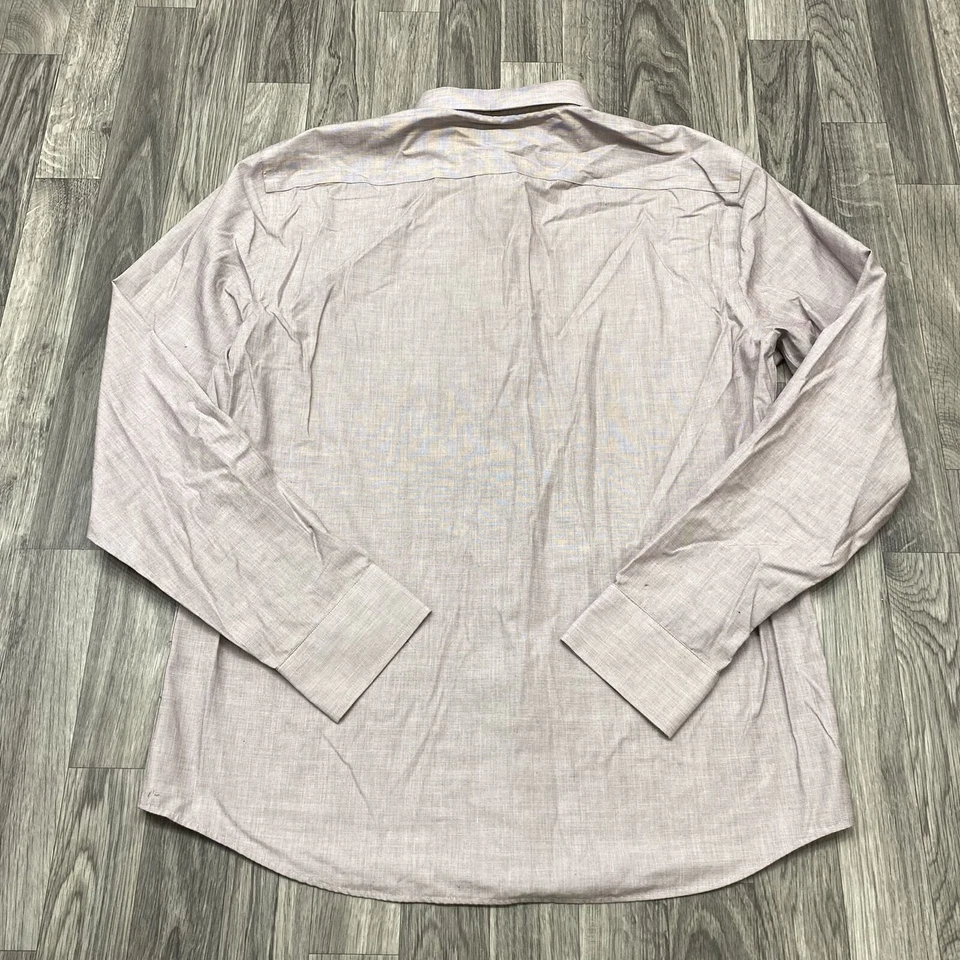 Camisa de vestir BANANA REPUBLIC Untucked Fit abotonada borgoña para hombre L 16-16,5 34-35 Foto 3 de 4