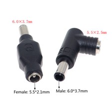 5.5 x 2.5mm 2.1mm to 6.0 x 3.7 mm DC Power Supply Adapter Connector Laptop Plug