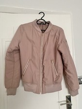 Blush Pink Bomber Jacket Size Uk 8