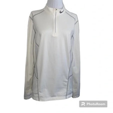 Woman's Nike Dri-Fit White Fitted Lightweight Jacket Long Sleeve w/Thumbholes